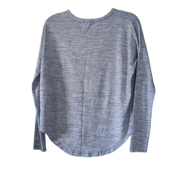 Rag & Bone Minimalist The Knit Long Sleeve Heathered Blue Sweater Top S - Picture 3 of 7